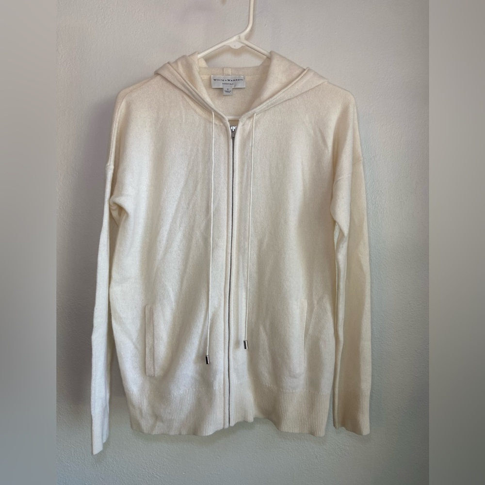 White and Warren Cashmere Zip Hoodie -S - Picture 7 of 16